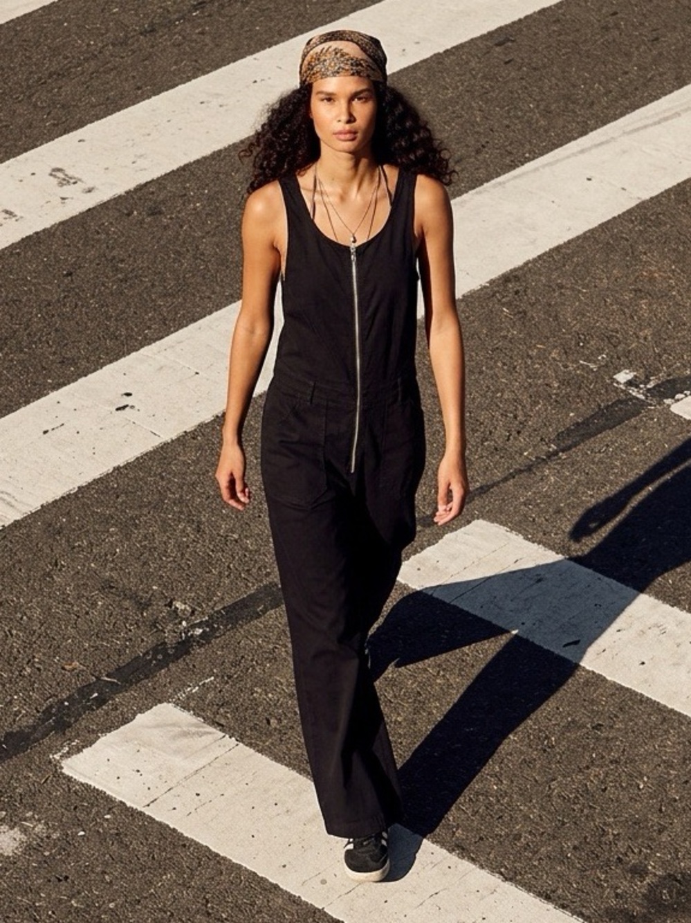 Maeve Anthropologie The Naomi Black Zip Front Wide Leg Jumpsuit Size 8